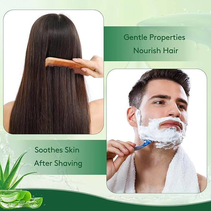 ASYBO 300 ml Aloe Vera Gel, 100% Natural Pure Aloe Vera Hydrating Facial Cream, Soothing & Moisturizing, After Sun Care, Reduce Acne, Repair Scars, Suitable for All Skin Types