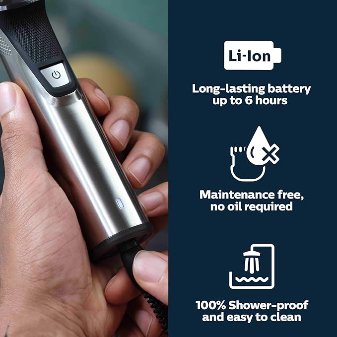 Norelco New Philips Multigroom Series 9000-21 Piece Men's Grooming Kit for Beard, Body, face, Nose, Ear Hair Trimmer w/Premium Storage case, MG9510/60