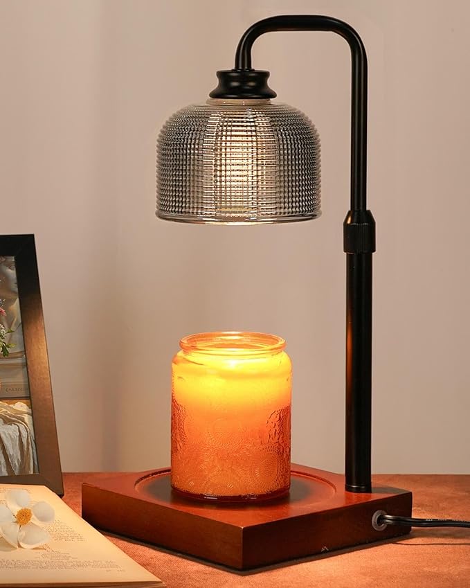 Candle Warmer Lamp with Timer Dimmable, Adjustable Height Candle Warmer, Birthday Valentines Day Gifts for Women Mom House Warming Gifts New Home, Wax Warmer for Jar Candles with 2 Bulbs