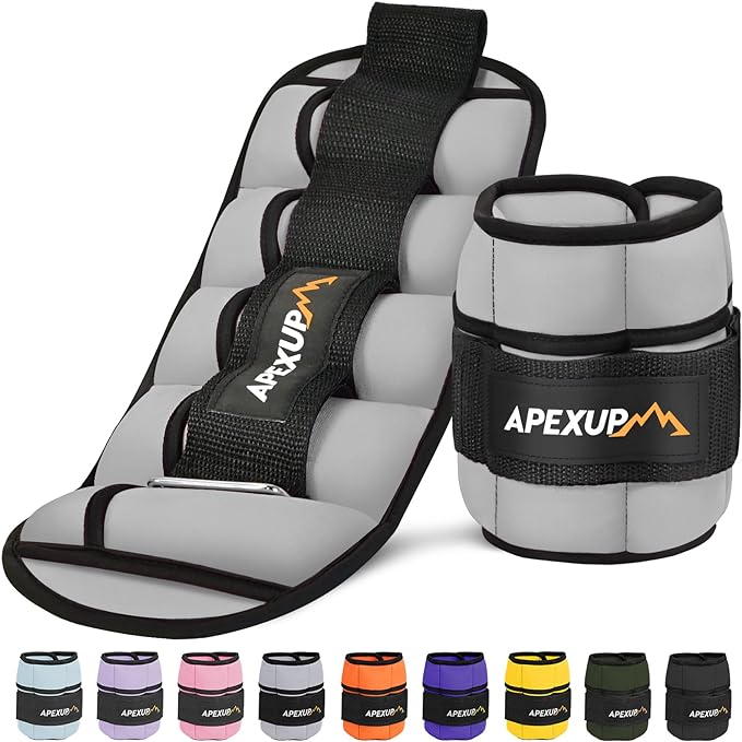 APEXUP 7 lbs/Pair Adjustable Ankle Weights for Women