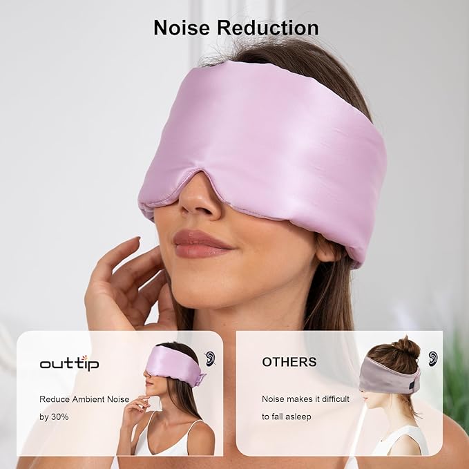 100% Mulberry Silk Sleep Mask for Women & Men Beauty Sleep, Adjustable Blindfold Silk Eye Mask for Sleeping Side Sleepers, Soft Pressure-Free Design for Home, Travel, Office, Napping, Christmas Gift