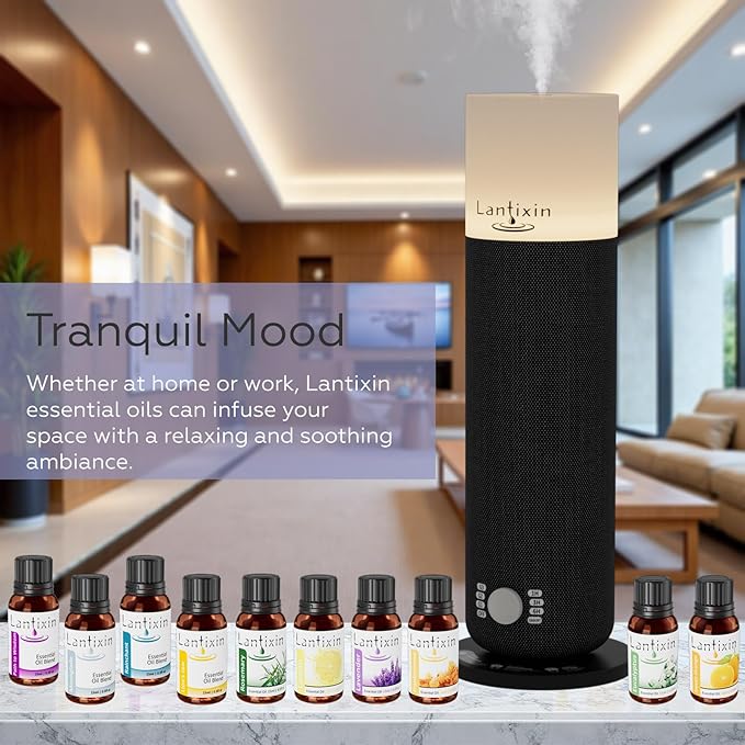 Lantixin Moonglade Soothing Essential Oil Blend for Diffusers – Lavender, Rosemary & Anthemis Nobilis Flower Essential Oil for Hotel, Home – Premium Scent – 0.5 oz