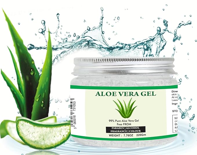 Raslok Aloe Vera Gel | 99% Pure Natural Aloe Gel | For Moisturizing Face Skin & Hair Care,Durable Moisturizing Hydrating Soothing | Non-Sticky (7.76 oz)