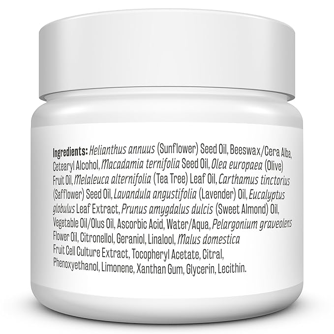 Tea Tree Oil Foot Balm – Soothing Moisturizer for Dry, Cracked Feet & Nails | Hydrating & Nourishing Skin Care for Tired, Rough, and Calloused Feet | Refreshing 2 oz Balm by M3
