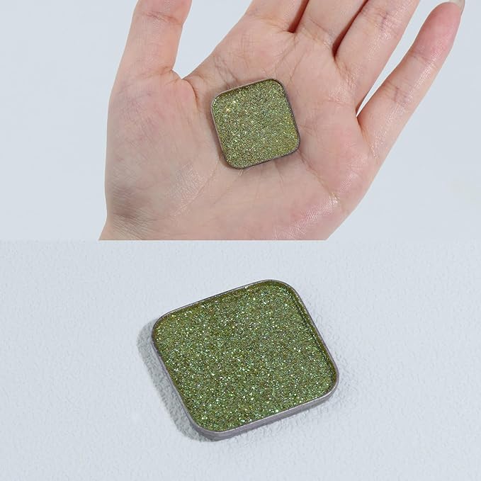 Duochrome Chameleon Eyeshadow, Iridescent Green- Mauve Shift, Pressed Powder, High Pigment, Smudge-Proof, Long Wear Eye Makeup, Square Metal Pan, Fits Magnetic Makeup Palettes (Forest Nymph)