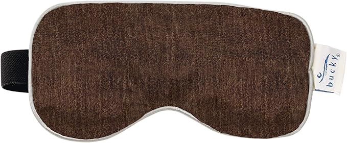 Bucky Hot & Cold Therapy Spa Collection Chenille Eye Mask, 8.5x4", Mocha