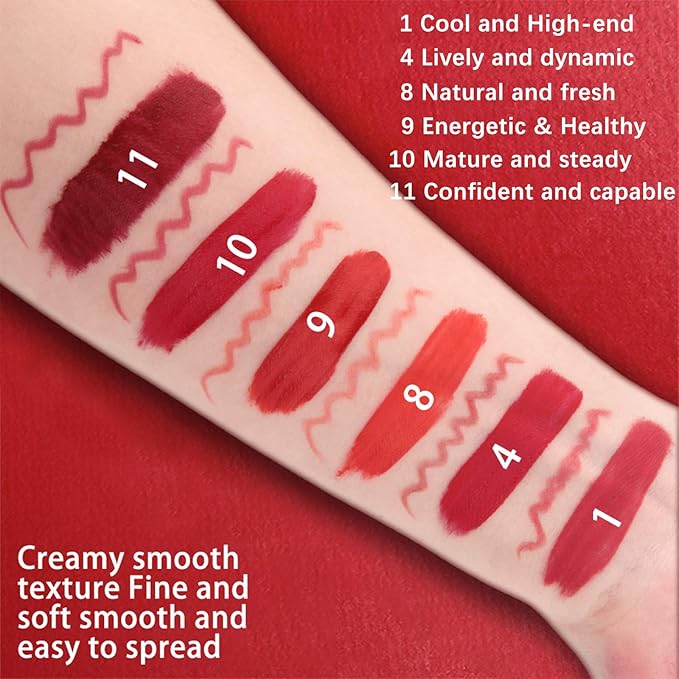 QueenDiary Lip Gloss and Liner Makeup Set, Lifter Gloss and Lifter Liner in Petal and Line Leader Shades (Mature and steady)