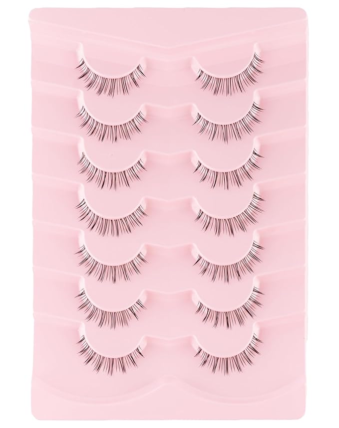 Asian Natural Lashes Wispy Korean Eyelashes Short Fake Eyelashes M-57