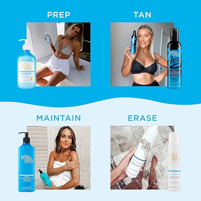 Bondi Sands Aero 1-Hour Express Self Tanning Foam | Lightweight, Coconut Tanning Foam Quickly Provides a Healthy, Flawless, Bronzed Glow | 7.61 fl oz/225 mL