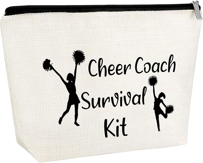 Cheer Coach Gift Makeup Bag Cheerleading Gift For Women Cosmetic Bag Cheer Team Gift Appreciation Gift For Cheer Coach Cheerleader Inspirational Thanksgiving Christmas Birthday Gift For Cheer Coach