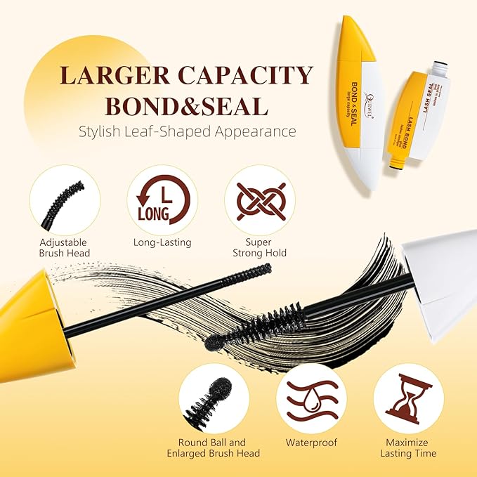 QUEWEL Lash Clusters Kit, Cluster Lashes Kit Includes 168 Pcs Lash Clusters with Large Capacity 16ml Bond and Seal, Lash Applicator Easy to Use for Beginners at Home (3D-MIX10-18 Kit)
