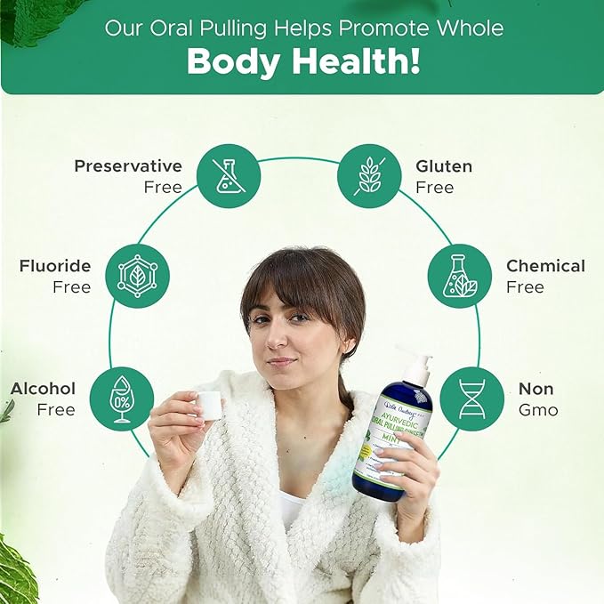 Dale Audrey Nano Hydroxyapatite Mouthwash Oil Pulling for Teeth and Gums | Mint Flavored Organic Mouthwash for Bad Breath | Essential Oils for Teeth Whitening & Fresh Breath Natural Mouthwash 8 oz