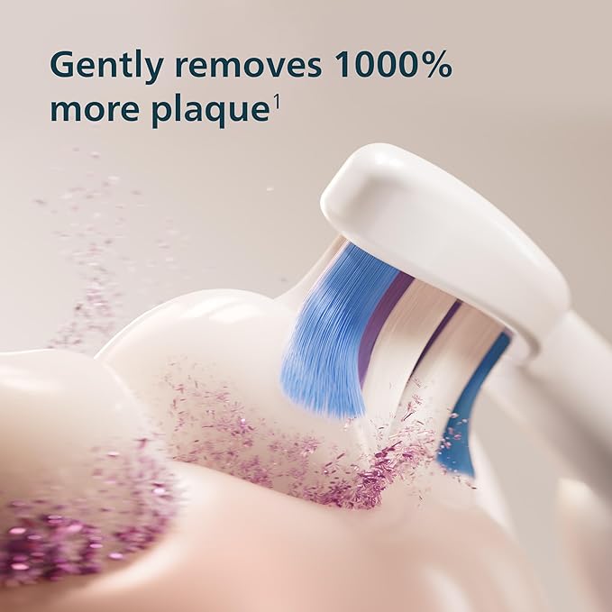 Philips Sonicare 6700 Series Electric Toothbrush - Next-Generation Sonicare Technology, Pressure Sensor, 9 Brushing Settings, SmarTimer, BrushPacer, 21-Day Runtime, Travel Case, Purple, HX7417/04