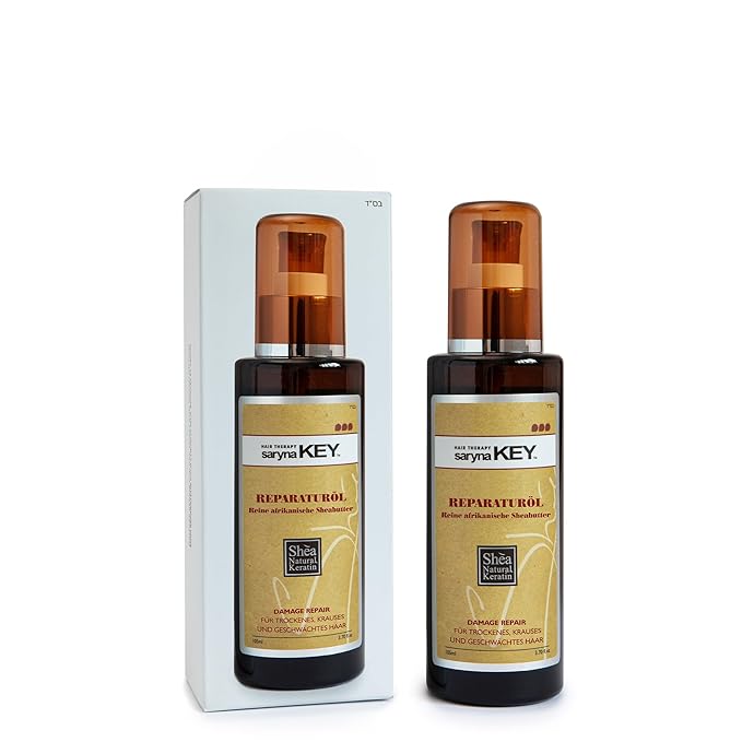 Saryna Key Hair Serum Repair Oil - Shea Butter Hair Treatment Oil, Oil for Hair, Frizz Control for Dry & Damaged Hair, Color-Safe(3.55 Oz)