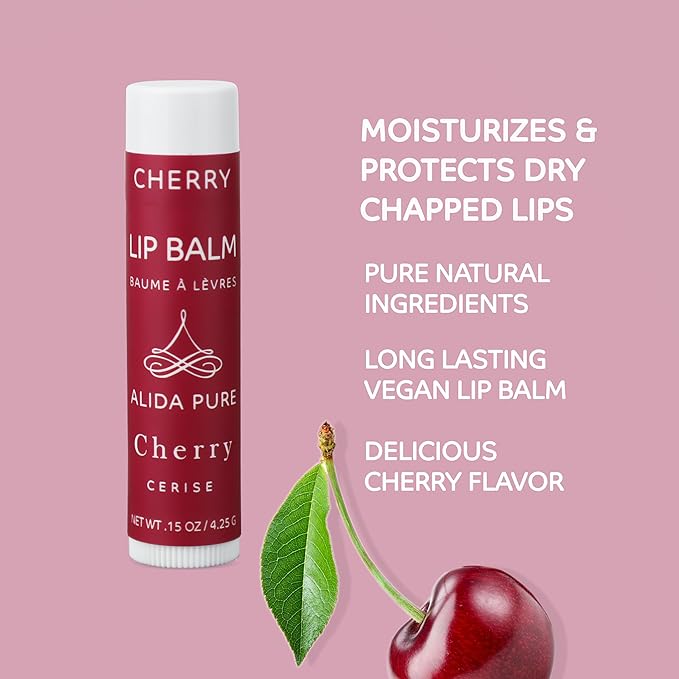 Cherry Lip Balm Collection, Vegan Lip Lips,