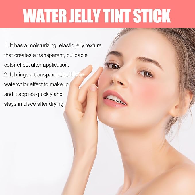 Milk Water Jelly Tint, Sheer Lip & Cheek Stick. (Red)