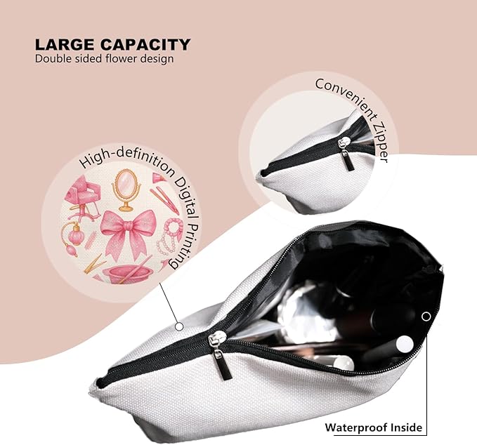 EKGJW Chrisamas Hairstylist Gifts Women Makeup Bag Make Up Bag, Cosmetic Bags for Hairstylists, Hairdresser Gifts for Cosmetology Student Teen Girls(Pink)