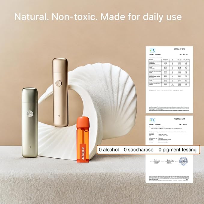 ZDEER Electric Oral Spray – Probiotic Breath Spray, Alcohol-Free Mouth Spray for Fresh Breath, Rechargeable, Travel Size, 3 Flavor Cartridges Included, Green