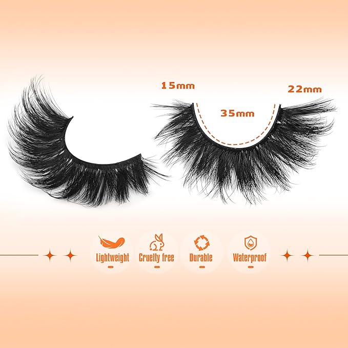 Strip Lashes False Eyelashes Long Volume Fake Eyelashes Wispy Cat Eye Lashes 14 Pairs Dramatic Big Eyelashes Thick Fluttery Faux Mink Lashes