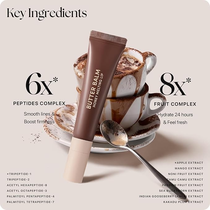 Nature Republic Honey Melting Lip & Butter Balm (DARK CHERRY CHOUX & DIRTY ESPRESSO) Set - Moisturizing Tinted Lip Balm, Peptides, Sheer & Glossy