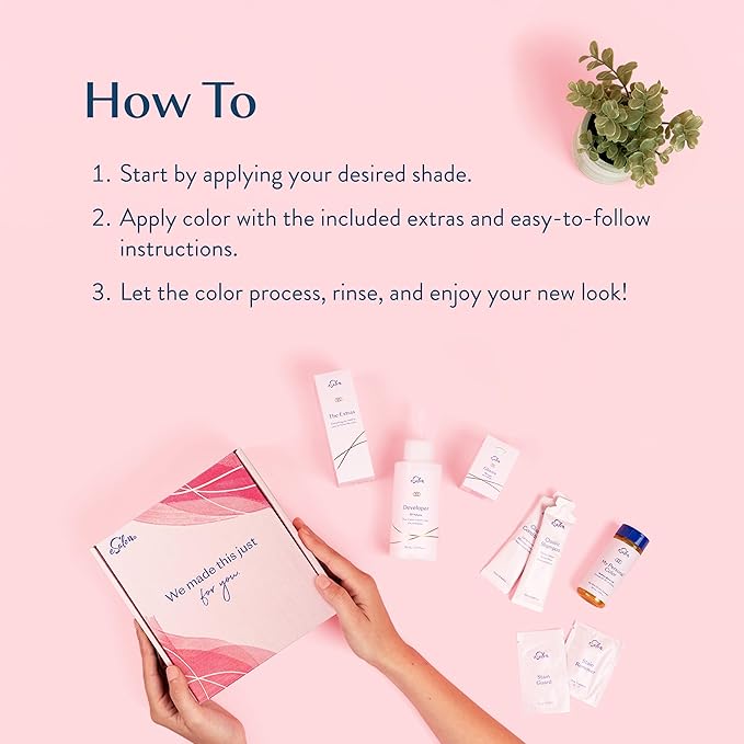 eSalon Permanent Hair Color & Hair Dye Complete Kit - Personal Colorist Kit for Up To 100% Gray Coverage for All Hair Types - Professional-Grade Ammonia-Free Hair Dye (Dark Blonde Intense Copper 7CC)