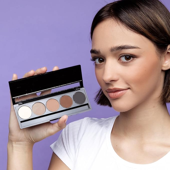 Juwel Cosmetics Eye Shadow Palette, Talc-Free Highly Pigmented Pressed Powder, Eye Makeup Palette that Blends Perfectly, 5 Shades of Paraben-Free and Sulfate-Free Eyeshadow, One the Rocks