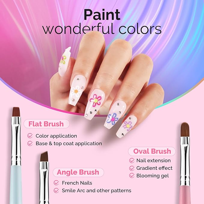 Melodysusie 2-in-1 nail art brushes