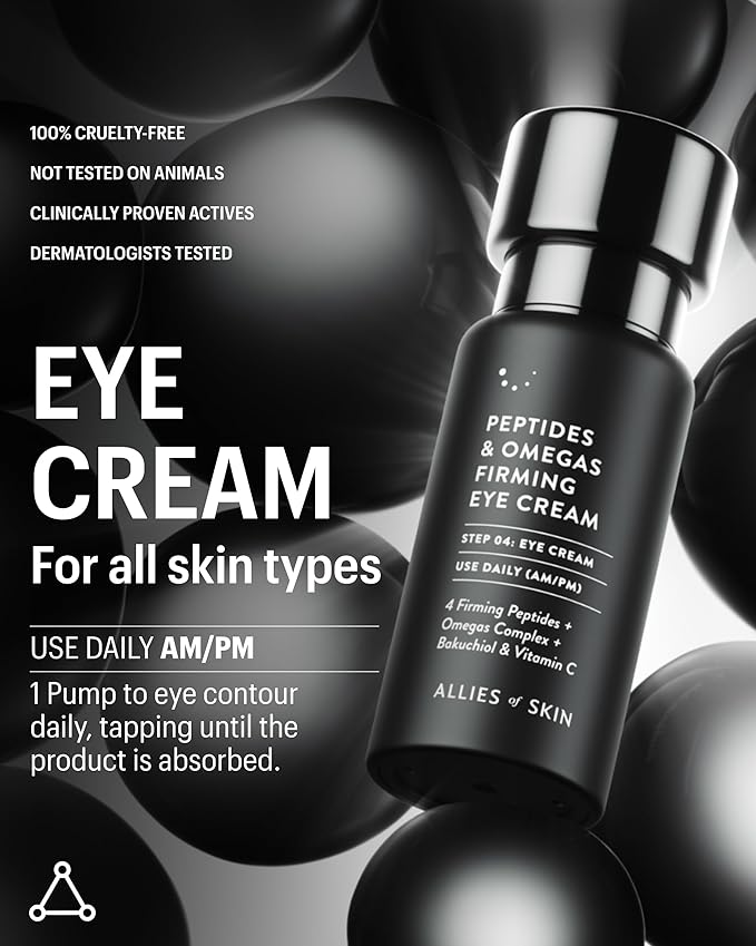 Allies of Skin Peptides Firming Eye Cream & Firming Daily Moisturizer | Anti Aging Daily Use Duo to Firm and Boost Hydration on Face & Neck (0.5 oz / 1.6 oz)