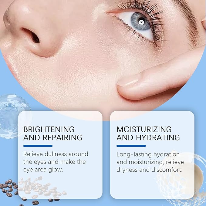 Retinol Eye Serum for Dark Circles & Puffiness with Niacinamide, Hyaluronic Acid & Caffeine - Anti-Aging Under Eye Treatment for Wrinkles, Brightening, Firming & Depuffing