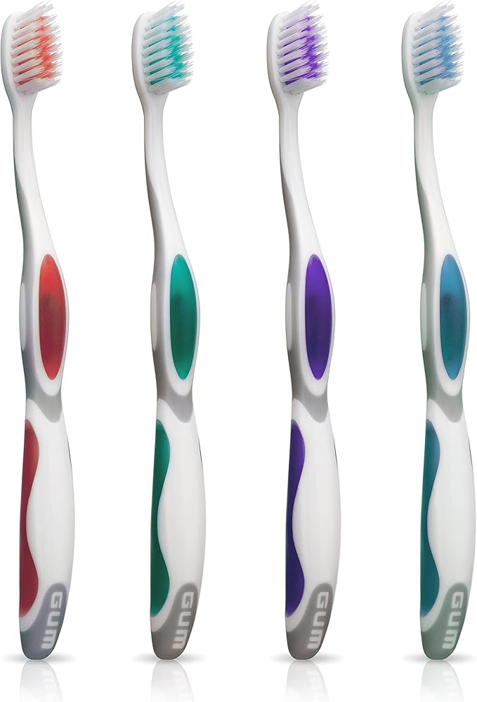 GUM Summit+ Soft Toothbrush, Ultra Fine Tapered Bristles for More Effective Plaque Removal, Extra Soft Toothbrushes for Adults, 1 Count (Pack of 120)