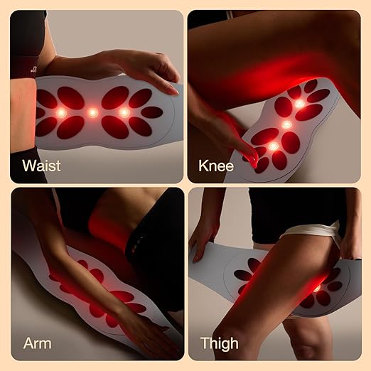 JOVS Red Light Therapy Belt for Back & Abdomen, 660/850/1064nm Red Light Therapy for Body, Portable & Cordless, Flexible 27"-41" Fit, Pain Relief/Circulation Boost/Muscle Relaxation