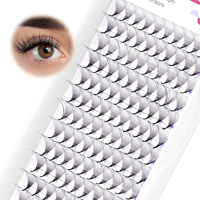 FADLASH Premade Lash Fans D Curl Premade Fans Eyelash Extensions 12D 0.07 Volume Lash Fans Premade Handmade Premade Lash Extensions Fans (12D-0.07D-12mm)