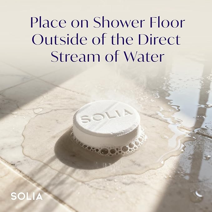 Solia Lavender Shower Steamers Aromatherapy 15-Pack - Patent-Pending Calm Shower Steamers Lavender Bombs, Relaxing Steam Tablets, Selfcare Gifts for Women, Relaxing Bath Gifts
