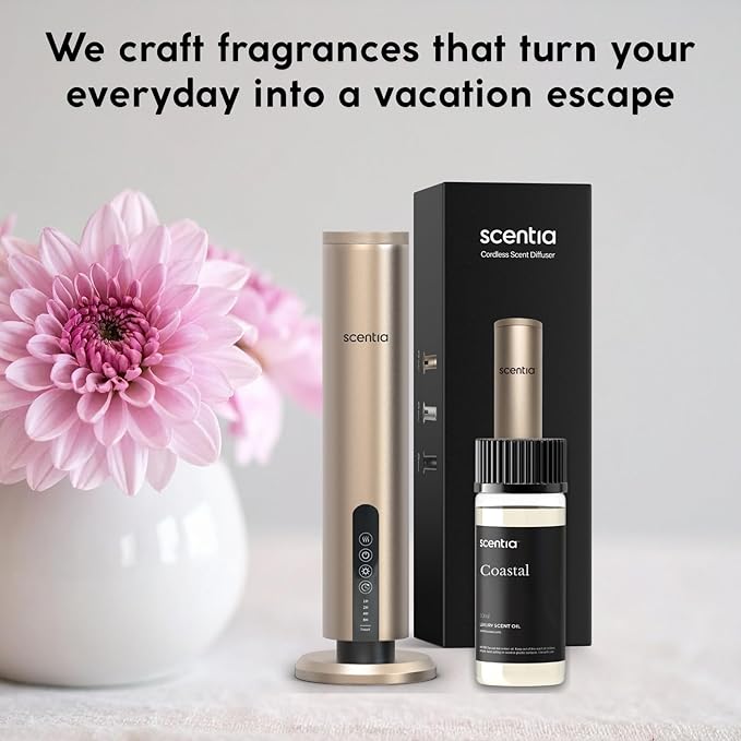 Scentia Coastal Fragrance Oil Inspired by Ri.tz Carl.ton Hotel - 50 mL 1.69 fl oz - Essential Oil Blend Botanical Jasmine, Bergamot & Fresh Marine Notes for Ultrasonic & Aromatherapy Diffusers