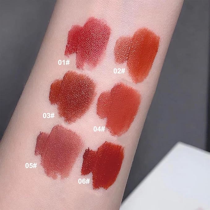 KWOLYKIM Pink Bear Matte Velvet Lip Gloss, Moisture Smooth Lip Glaze Waterproof Long Lasting Lip Stain Cute Beauty Makeup Nude Pink