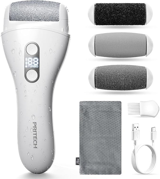 Electric Callus Remover for feet,Rechargeable Foot File Electronic Pedicure Tools Kit for Calloused Removal, Waterproof Electric Foot Scrubber Duty Feet Care for Heels Dead