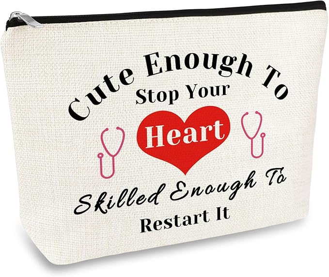 Nurses Gift Makeup Bag Nurse Practitioner Gifts Cosmetic Bag Pouch Nurses Week Appreciation Gifts for Doctor Nurse Women RN Nursing Student Graduation Birthday Gift Travel Make Up Bags