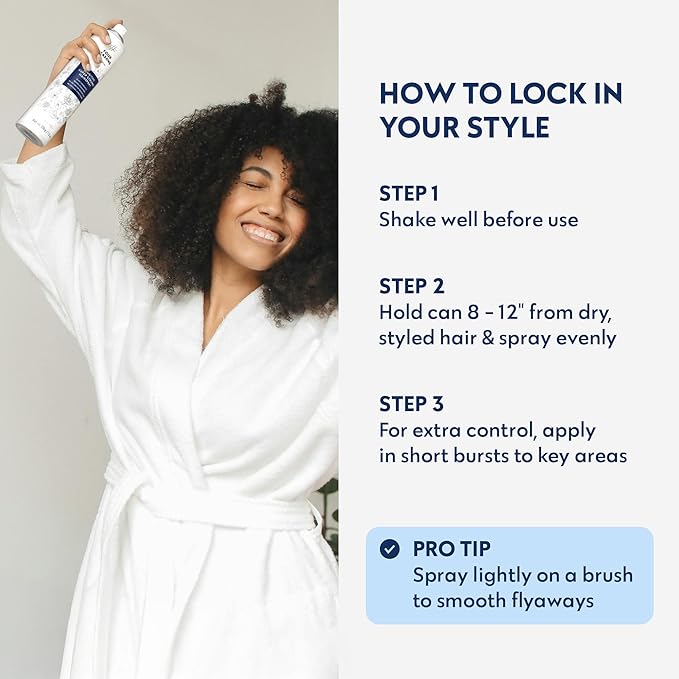 No nothing Super Strong Hairspray for Women, Unscented & Hypoallergenic Finishing Spray for Sensitive Scalp, Extra Strong Hold Hair Spray Women, Humidity & UV Protection - 2 Pack (7.5 oz Each)
