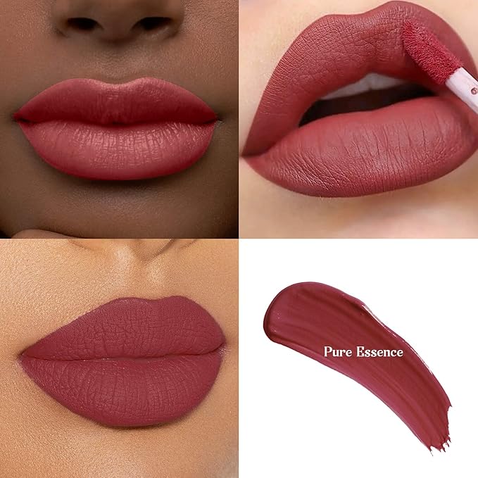 ilembane Rose Mauve Liquid Lipstick - Long-Lasting, Smudge-Proof, Transfer-Resistant Lip Color,Waterproof, Non-Transfer Formula (Pure Essence)