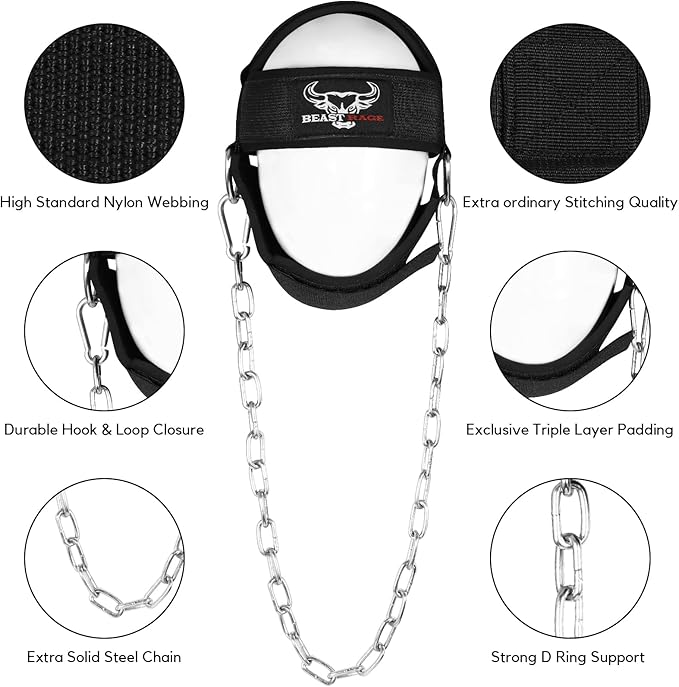 BEAST RAGE Neck Harness for Men 30 inches