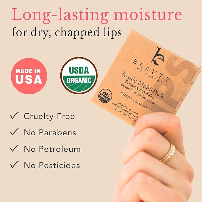 Organic lip balm multi flavor