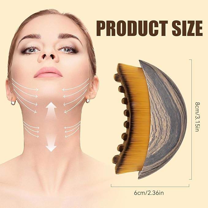 New Lymphatic Contour Face Brush,Lymphatic Drainage Massager for Face for Jawline, Chin & Facial Sculpting Designed to Fit Precisely and Relieve Fatigue