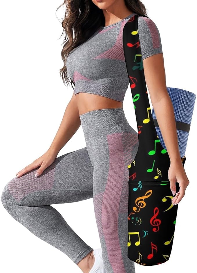 Portable Single Shoulder Yoga Mat Bag Carrier with Pocket Spacious Storage for Yoga Gym Fitness