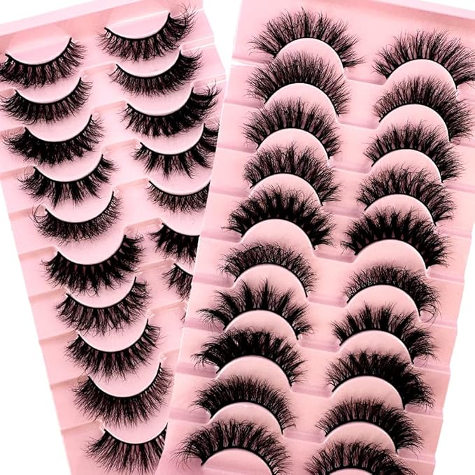 HBZGTLAD Soft Mink Eyelashes 3D Curl Winged End Eye Elongated Fake Lashes Thick Handmade Natural False Eyelash Messy Cross Lash Wholesale (G1-002)