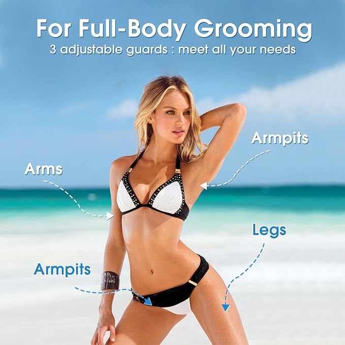 Women Bikini & Pubic Hair Trimmer - Dual-Use Body Shaver for Men and Women | Multi-Area Facial & Body Hair Removal Tool