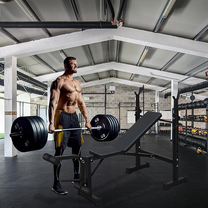 Adjustable Olympic Weight Bench Set