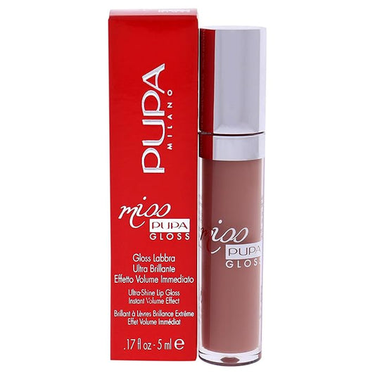 PUPA Milano Miss PUPA Milano Lip Gloss - Shiny, Smooth, Plump - Soft, Innovative Gel Texture - Glides Smoothly On Lips - For A Moisturizing And Volume Enhancing Effect - 103 Forever Nude - 0.17 OZ