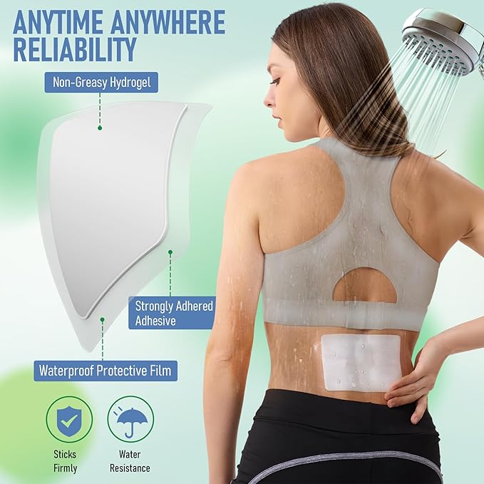 CARELAND 4% Lidocaine Patches 18 Pcs Waterproof Maximum Strength Back Pain Relief Products Patches with Strong Adhesive Border, for Neck Knee Nerve Shoulder Pain Relief Muscle Relaxer, Super Sticky