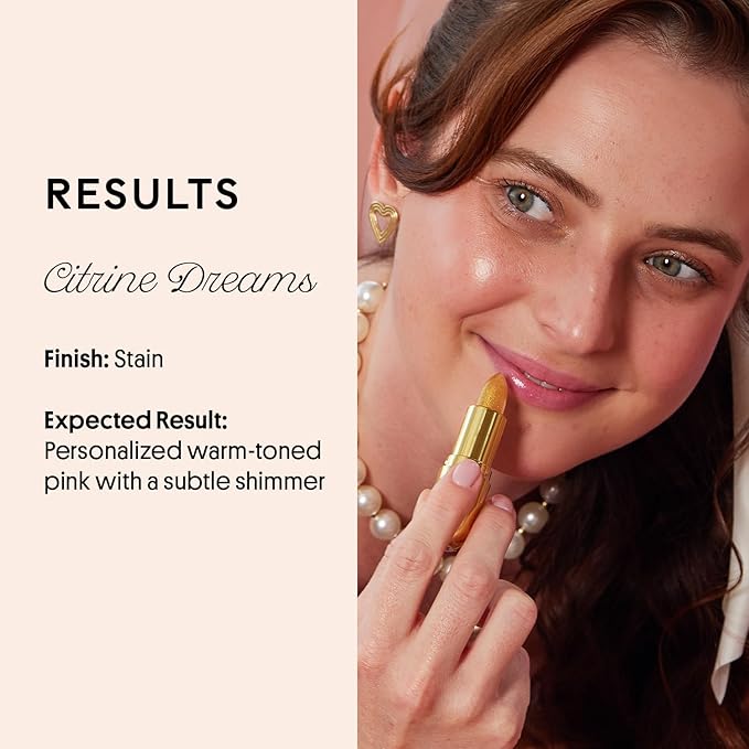Winky Lux Citrine Balm, pH Lip Balm, Color Changing Lipstick and Tinted, Vegan & Cruelty Free, Hydrate & Plump, Sheer Pink Lipstick, Citrine