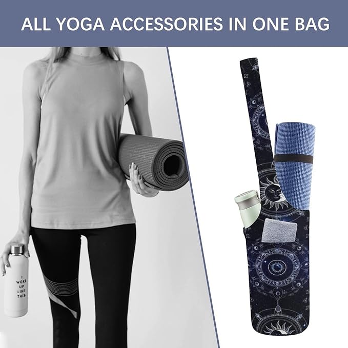 Stylish Yoga Mat Bag for Women Exercise Mat Holder with Shoulder Strap Yoga Mats Totes Sports Storage Bag